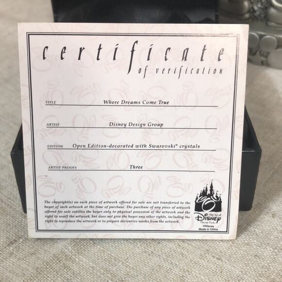 The Art of Disney “Where Dreams Come True” Pin with Swarovski Crystals in Box - Picture 6 of 7